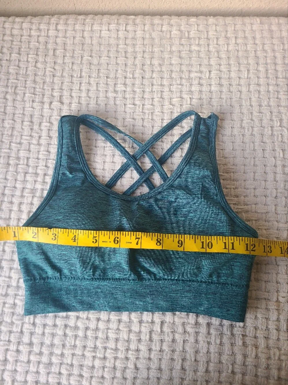 Alphalete Teal Crisscross Sports Bra - Women's Size S